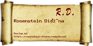 Rosenstein Diána névjegykártya